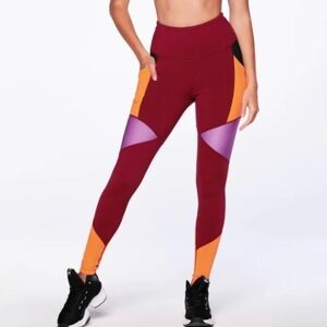 🆕️ Zumba Dance Crew High Waisted Panel Ankle Leggings
